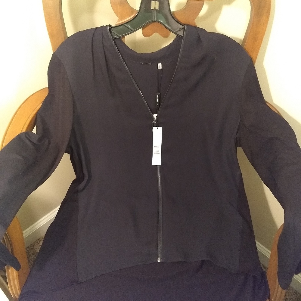 NWT Malia Blouse Blue/Black - Picture 7 of 8